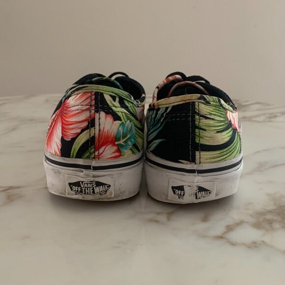 Vans Kids Hawaiian Floral Hibiscus Palm Print Sneakers - Picture 5 of 6